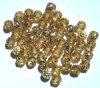 50 6mm Faceted Cathedral Coated Gold